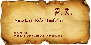 Pusztai Kálmán névjegykártya